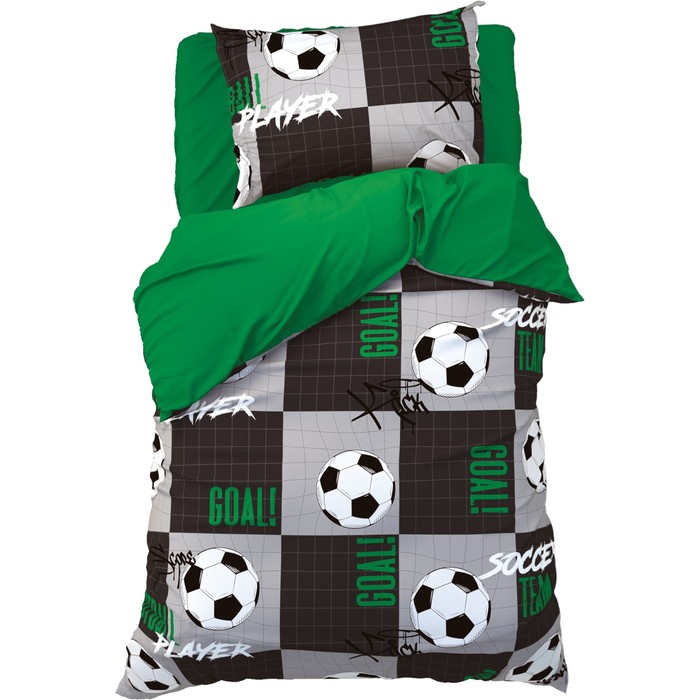 Комплект постельного белья  "Этель" 1,5 сп Soccer team 143х215 см, 150х214 см, 50х70 см -1 шт, 100 % хлопок - фото 1905268622
