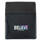 Мешок для обуви с карманом 480 х 390 мм, Stavia (плотность 600D с водоотталкивающей ПУ-пропиткой) Believe - фото 24135001