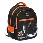 Рюкзак школьный, 40 х 33 х 19 см, эргономичная спинка, Stavia "Футбол", чёрныйр/оранжевый - Фото 2