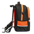 Рюкзак школьный, 40 х 33 х 19 см, эргономичная спинка, Stavia "Футбол", чёрныйр/оранжевый - Фото 4