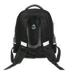 Рюкзак школьный, 40 х 33 х 19 см, эргономичная спинка, Stavia "Монохром", чёрный/оранжевый - Фото 5