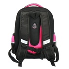 Рюкзак школьный, 40 х 33 х 19 см, эргономичная спинка, Stavia "Мордашка", чёрный/розовый - Фото 5