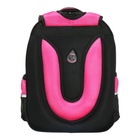 Рюкзак школьный, 40 х 33 х 19 см, эргономичная спинка, Stavia "Мордашка", чёрный/розовый - Фото 6