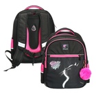 Рюкзак школьный, 40 х 33 х 19 см, эргономичная спинка, Stavia "Кошка", чёрный/розовый - фото 9093123