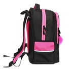 Рюкзак школьный, 40 х 33 х 19 см, эргономичная спинка, Stavia "Кошка", чёрный/розовый - Фото 4