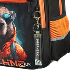 Рюкзак школьный, 40×33×19 см, эргономичная спинка, Stavia «Капибара», чёрный/оранжевый - Фото 11