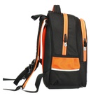 Рюкзак школьный, 40 х 33 х 19 см, эргономичная спинка, Stavia "Капибара", чёрный/оранжевый - Фото 4