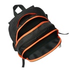 Рюкзак школьный, 40 х 33 х 19 см, эргономичная спинка, Stavia "Капибара", чёрный/оранжевый - Фото 9