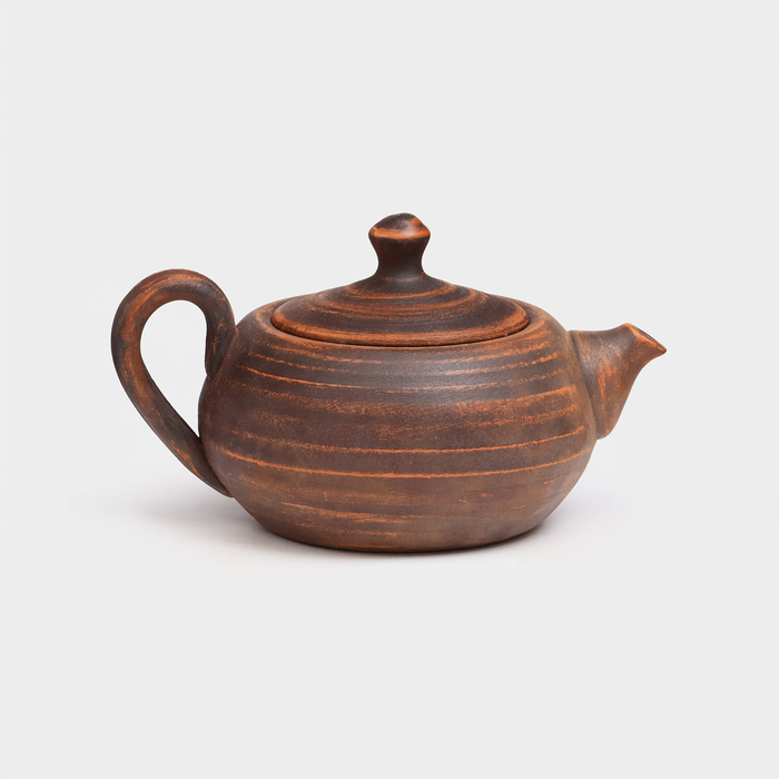 Чайник для заварки "Алтайский", красная глина, 0.8 л, микс
