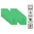 Комплект тетрадей из 20 штук, 18 листов в клетку КПК "Зелёная обложка", блок офсет, белизна 90-95% - фото 26339198