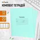 Комплект тетр 20шт 12л круп кл Зеленая обложка Маяк, 60г/м2, бел 90-99% (3797229) - фото 26339205