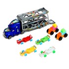 Грузовик инерционный "Автовоз", 6 машинок в комплекте,цвет МИКС  , в ПАКЕТЕ - фото 27814643