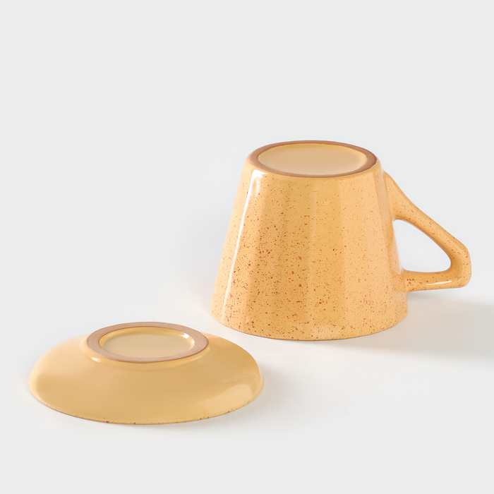 Чайная пара керамическая «Каракум», 2 предмета: чашка 200 мл, блюдце d=9 см - фото 1909642383
