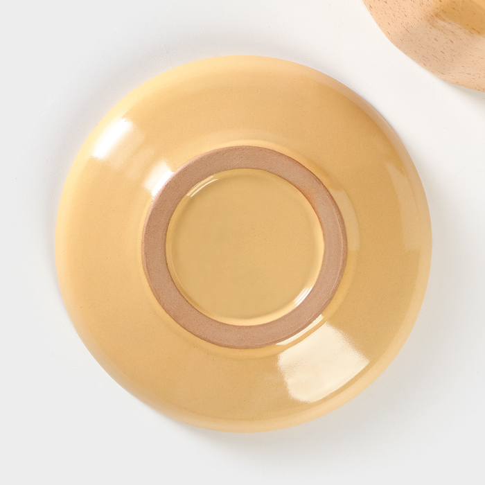 Чайная пара керамическая «Каракум», 2 предмета: чашка 200 мл, блюдце d=9 см - фото 1909642384