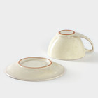 Чайная пара керамическая «Шебби», 2 предмета: чашка 250 мл, блюдце d=15 см - Фото 4