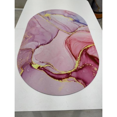 Коврик влаговпитывающий «Спанч» 40х60 см, рисунок Кварц, овал