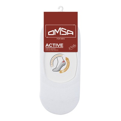 Носки-подследники мужские OMSA ACTIVE, размер 39-41, цвет bianco
