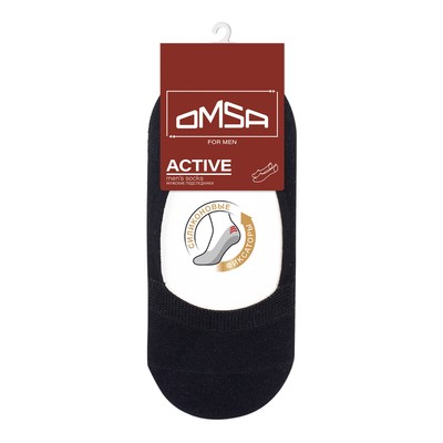 Носки-подследники мужские OMSA ACTIVE, размер 45-47, цвет nero