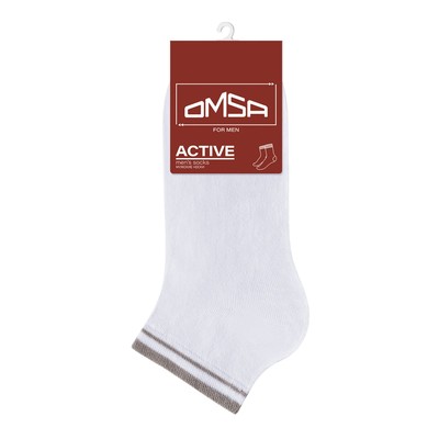 Носки мужские укороченные OMSA ACTIVE, размер 36-38, цвет bianco