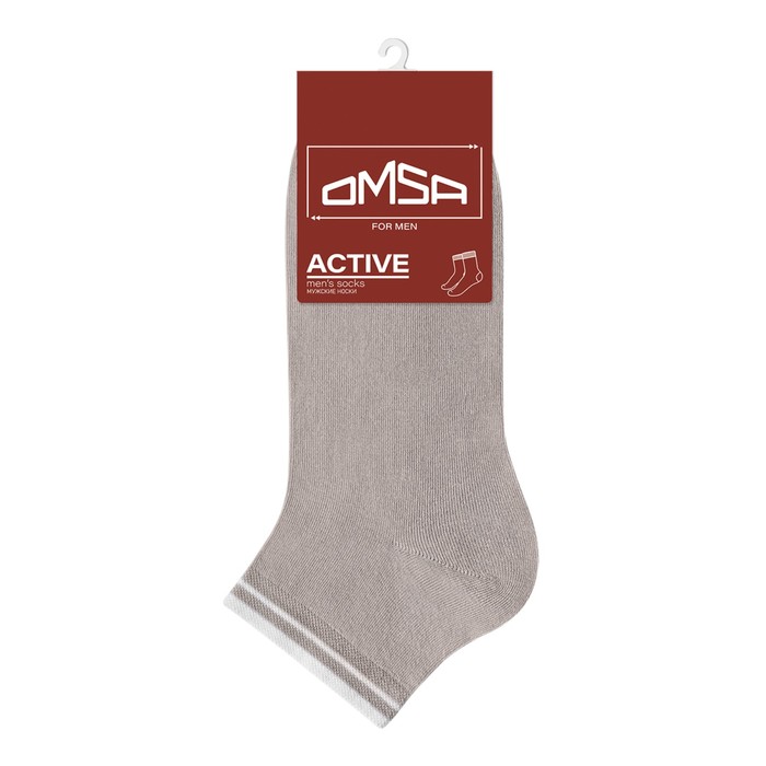 

Носки мужские укороченные OMSA ACTIVE, размер 42-44, цвет grigio chiaro