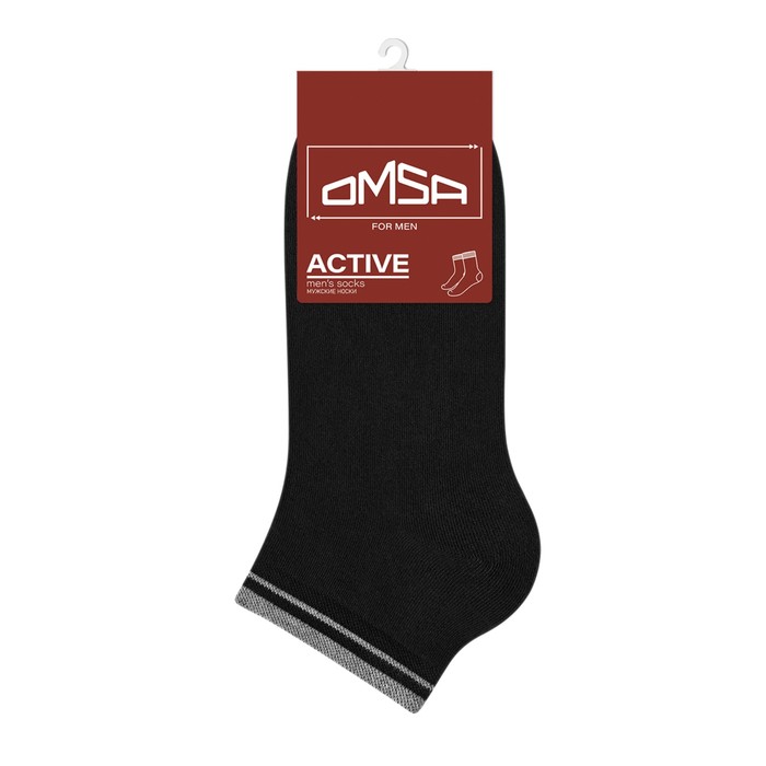 

Носки мужские укороченные OMSA ACTIVE, размер 42-44, цвет nero