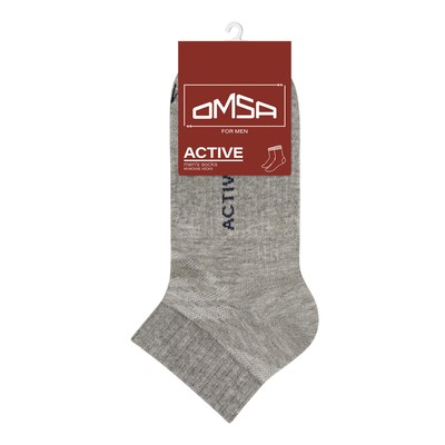 Носки мужские укороченные OMSA ACTIVE, размер 36-38, цвет grigio melange