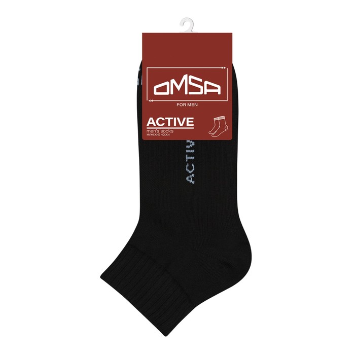 

Носки мужские укороченные OMSA ACTIVE, размер 39-41, цвет nero