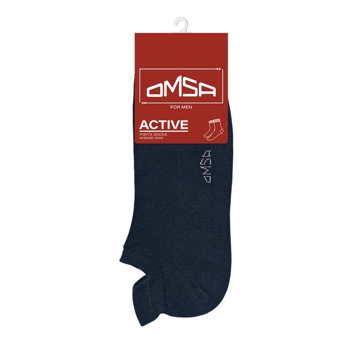 Носки мужские с фальшпяткой OMSA ACTIVE, размер 36-38, цвет blu - Фото 1