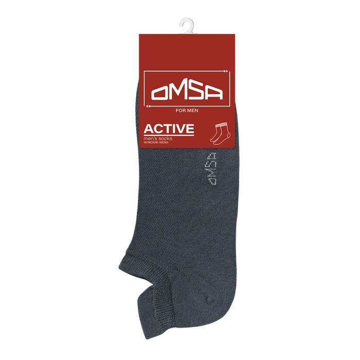 Носки мужские с фальшпяткой OMSA ACTIVE, размер 36-38, цвет grigio scuro - Фото 1