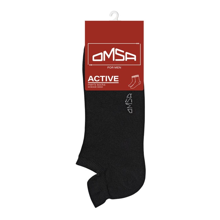 Носки мужские с фальшпяткой OMSA ACTIVE, размер 36-38, цвет nero - Фото 1