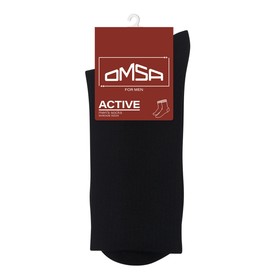 Носки мужские с высокой резинкой OMSA ACTIVE, размер 45-47, цвет nero