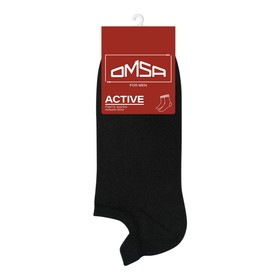 Носки мужские укороченные с фальшпяткой OMSA ACTIVE, размер 39-41, цвет nero