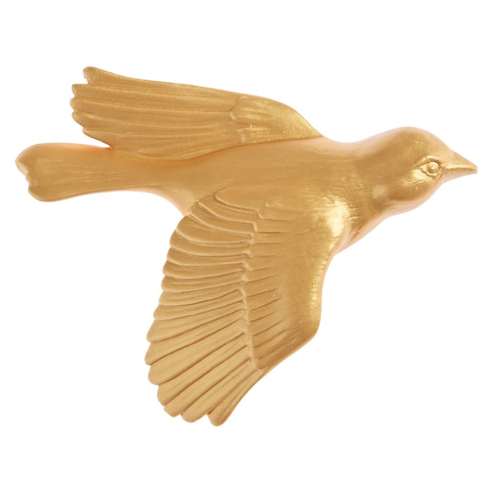 Декор настенный, гипсовое панно "Птицы" 3 шт, золотые - фото 1906723507