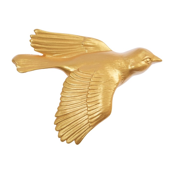 Декор настенный, гипсовое панно "Птицы" 5 шт, золотые - фото 1906723529
