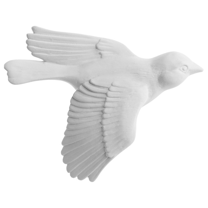 Декор настенный, гипсовое панно "Птицы" 7 шт, белые - фото 1906723541