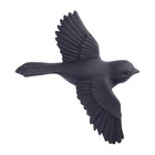 Декор настенный, гипсовое панно "Птицы" 3 шт, черные, матовые - фото 9855276