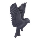 Декор настенный, гипсовое панно "Птицы" 5 шт, черные, матовые - фото 9855281