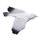Декор настенный, гипсовое панно "Птицы" 5 шт, белые с черными крыльями - фото 9855287