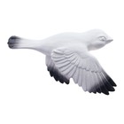 Декор настенный, гипсовое панно "Птицы" 5 шт, белые с черными крыльями - фото 9904722