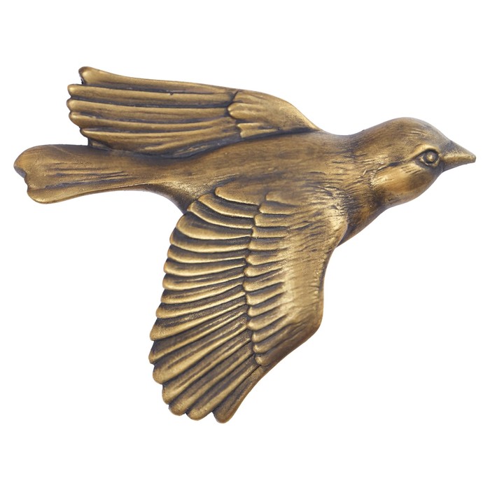 Декор настенный, гипсовое панно "Птицы" 5 шт, бронза - фото 1906723586