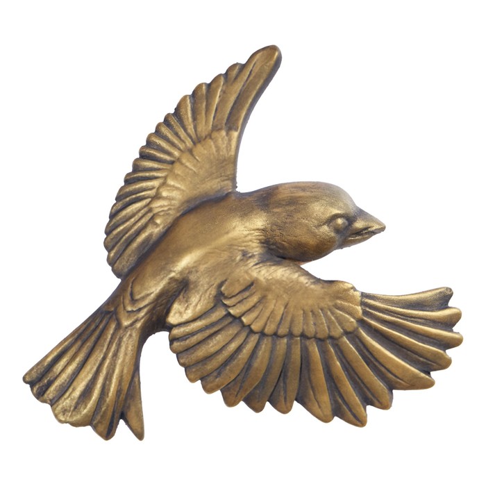 Декор настенный, гипсовое панно "Птицы" 5 шт, бронза - фото 1906723587