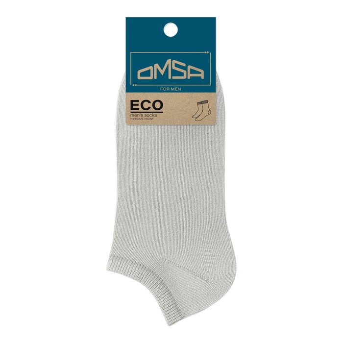 Носки мужские укороченные OMSA ECO, размер 39-41, цвет grigio chiaro - Фото 1