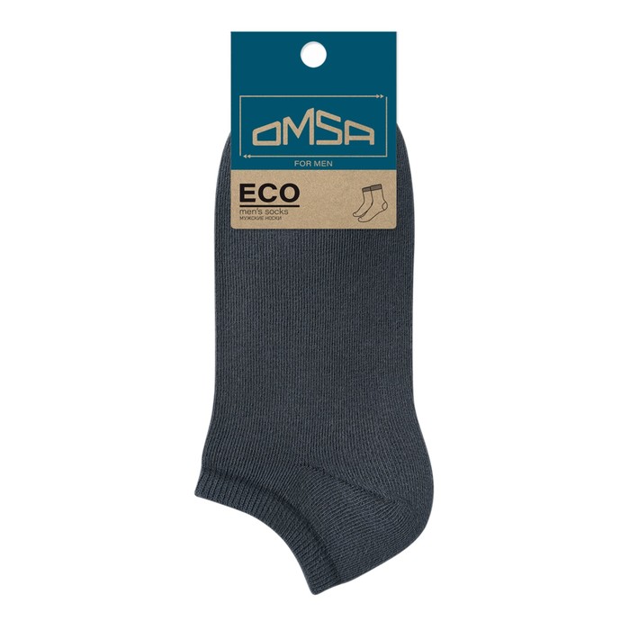 Носки мужские укороченные OMSA ECO, размер 39-41, цвет grigio scuro - Фото 1