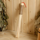 Веник массажный из бамбука 36см, 0,2см прут, джутовая ручка - фото 3450436