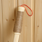 Веник массажный из бамбука 36см, 0,2см прут, джутовая ручка - Фото 2