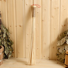 Веник массажный из бамбука 60см, 0,2см прут  джутовая ручка - фото 9838161
