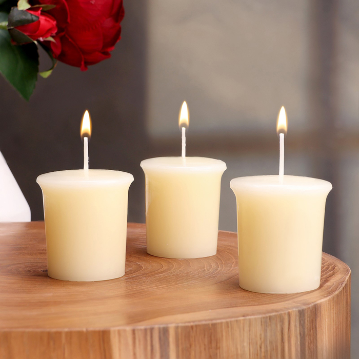 Набор свечей ароматических Vanilla lime, ванильный лайм, 3 шт, 5х4,5 см