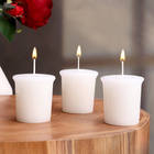 Набор свечей ароматических "Сlean cotton", чистый хлопок, 3 шт, 5х4,5 см - фото 12350548