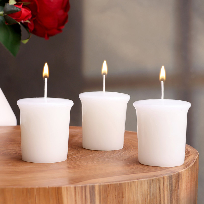 Набор свечей ароматических "Сlean cotton", чистый хлопок, 3 шт, 5х4,5 см - Фото 1