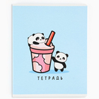 Тетрадь в клетку, 48 л., А5, на скрепке, блок №1 «Панды» МИКС - Фото 5